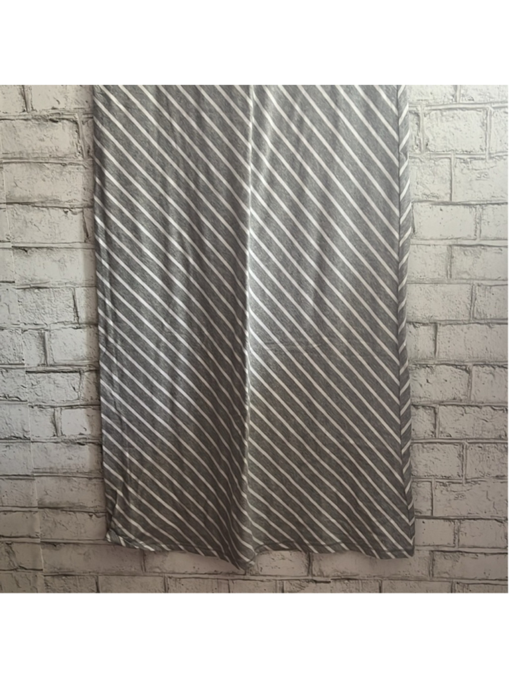 NWT Athleta Striped Tee Shirt Maxi Dress Size Small gray cotton modal - Picture 9 of 11